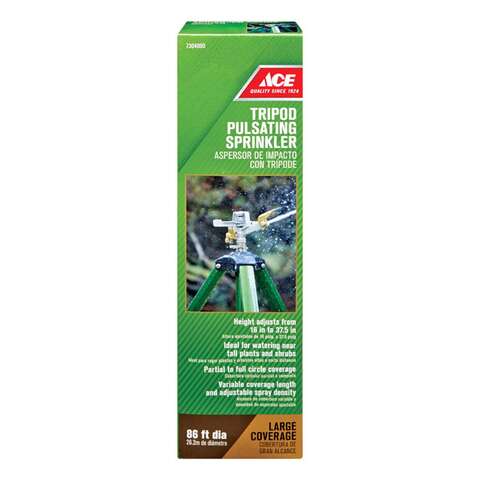 Ace Aluminum Tripod Base Impulse Sprinkler 6358 sq ft 1 pk