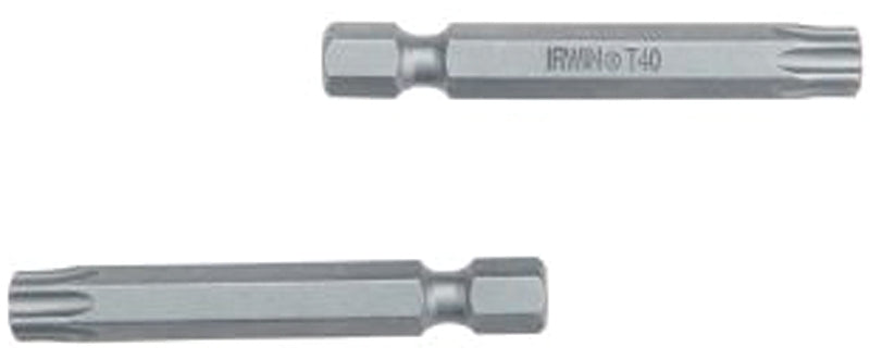 Irwin 93318 Power Bit, T10 Drive, Torx Drive, 1/4 in Shank, Hex Shank, 1-15/16 in L, High-Grade S2 Tool Steel