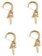 ProSource PH-122240-PS Cup Hook, 7/16 in Thread, 33 mm L, Zinc Alloy, Polished Brass