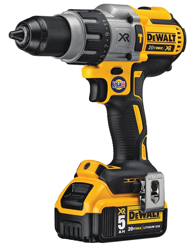DEWALT XR 20V MAX Series DCD996P2 Hammer Drill Kit, Battery Included, 20 V, 5 Ah, 1/2 in Chuck, Ratcheting Chuck