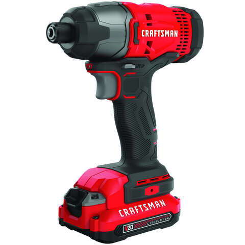 Craftsman V20 1/4 in. Cordless Brushed Impact Driver Kit (Battery & Charger)