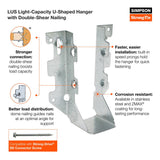 Simpson Strong-Tie LUS 7.81 in. H X 1.56 in. W 18 speed Galvanized Steel Joist Hanger, Pack of 50