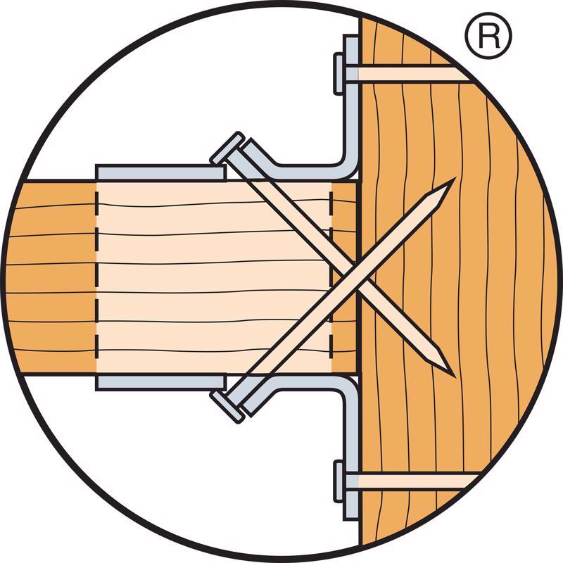 Simpson Strong-Tie ZMax 6.63 in. H X 1.56 in. W 18 Ga. Galvanized Steel Joist Hanger, Pack of 50