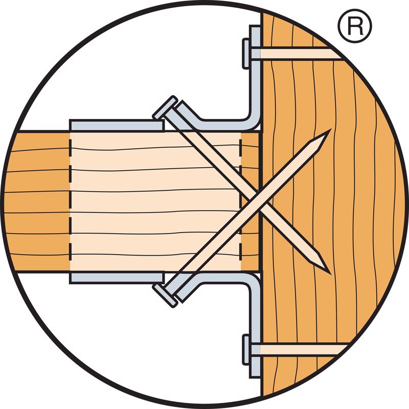Simpson Strong-Tie 2 in. H X 6.56 in. W 18 Ga. Galvanized Steel Joist Hanger, Pack of 25