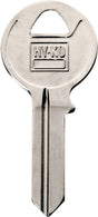 Hy-Ko 11010AMH1 Key Blank, Brass, Nickel, For: American Cabinet, House Locks and Padlocks, AMH1 Key Number, Pack of 10