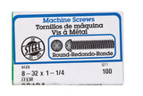HILLMAN No. 8-32 X 1-1/4 in. L Combination Round Head Zinc-Plated Steel Machine Screws 100 pk