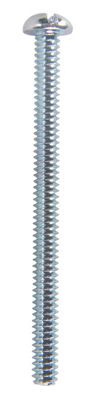 HILLMAN No. 10-24 X 2-1/2 in. L Combination Round Head Zinc-Plated Steel Machine Screws 100 pk