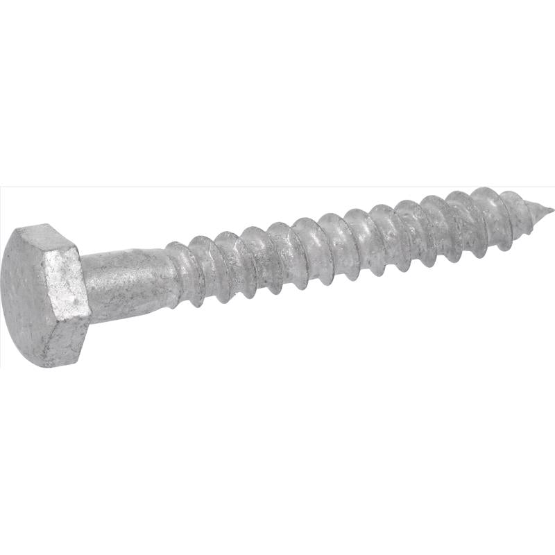 HILLMAN 1/2 in. X 6 in. L Hex Hot Dipped Galvanized Steel Lag Screw 25 pk