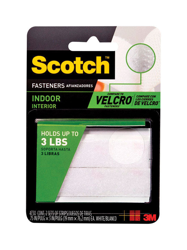 Scotch Medium Foam Hook and Loop Fastener 3 in. L 2 pk