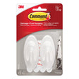 3M Command Medium Plastic Hook 3.25 in. L 2 pk, Pack of 4