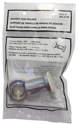 ProSource PMB-004 Shower Rod Flange, Adjustable, ABS/Rubber, Silver, For: 1 in OD Shower Rod