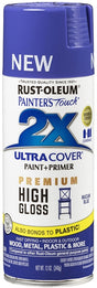 Rust-Oleum 355057 Spray Paint, High-Gloss, Macaw Blue, 12 oz Can