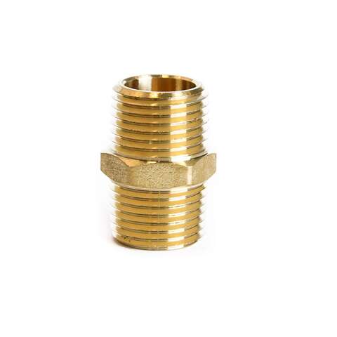 ATC 1/2 in. MPT X 1/2 in. D MPT Brass Hex Nipple, Pack of 5