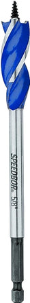 Irwin Speedbor 3041002 Auger Boring Bit, 5/8 in Dia, 6 in OAL, Tapered Flute, 3-Flute, 1/4 in Dia Shank, Hex Shank