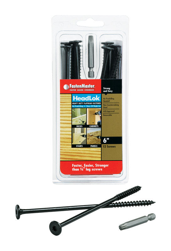 FastenMaster HeadLok 6 in. L Spider Epoxy Coarse Wood Screws 12 pk