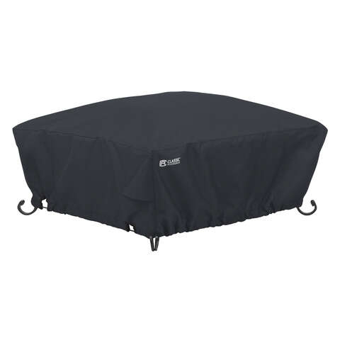 Classic Accessories 12 in. H X 36 in. W X 36 in. L Black Polyester Fire Pit Cover