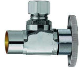 Plumb Pak PP60PCLF Shut-Off Valve, 1/2 x 3/8 in Connection, Sweat x Compression, Brass Body