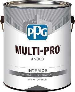 PPG MOPAKO PRO 47-1110/01 Interior Paint, Flat, White, 1 gal, 400 sq-ft Coverage Area, Pack of 4