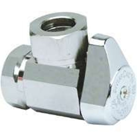 BrassCraft G23301X CD Stop Valve, 1/2 x 7/16 in Connection, FIP x Compression, 125 psi Pressure, Brass Body, 1.95 in L