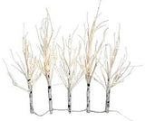 Hometown Holidays 36633 Tree Set LED Twig, 6 in L, Yard Decor, Metal/PVC, White, Matte
