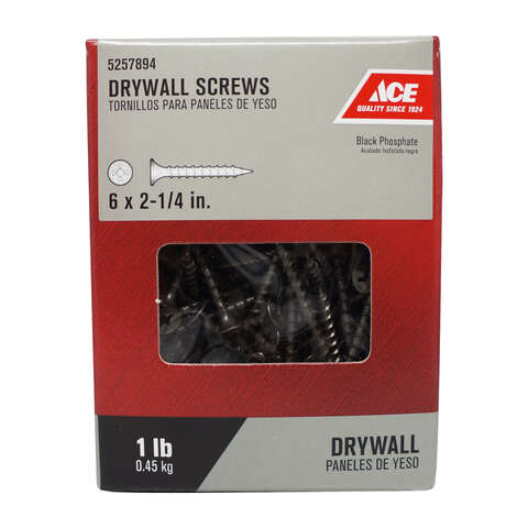 Ace No. 6 wire X 2-1/4 in. L Phillips Coarse Drywall Screws 1 lb 174 pk