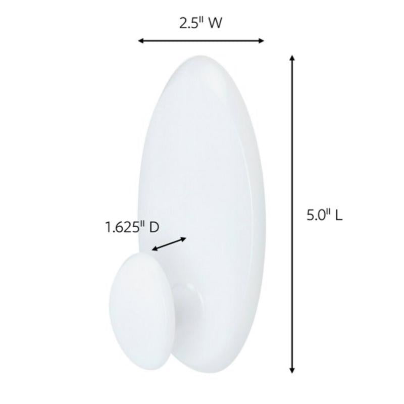 3M Command Large Plastic Hook 5 in. L 1 pk