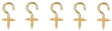 ProSource LR-381-PS Cup Hook, 3/16 in Opening, 2.5 mm Thread, 3/4 in L, Brass, Brass