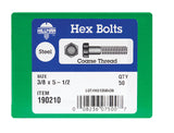 HILLMAN 3/8 in. D X 5-1/2 in. L Zinc Plated Steel Hex Bolt 50 pk