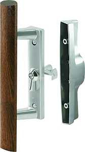 Prime-Line C 1018 Handle Set, Aluminum, Aluminum, 1 in Thick Door