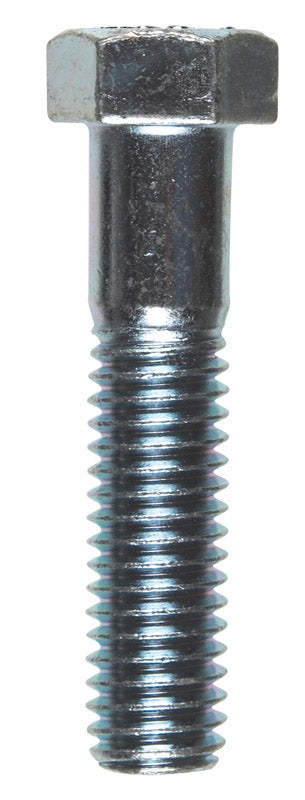 HILLMAN 7/16 in. D X 2 in. L Zinc Plated Steel Hex Bolt 50 pk