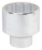 Vulcan MT-SM6055 Drive Socket, 55 mm Socket, 3/4 in Drive, 12-Point, Chrome Vanadium Steel, Chrome