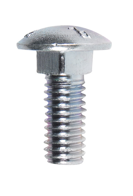 HILLMAN 3/8 in. X 1 in. L Zinc-Plated Steel Carriage Bolt 100 pk