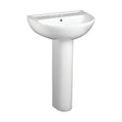 American Standard Evolution 0467004.020 Pedestal Sink Top, 3-Deck Hole, 22 in OAW, 18 in OAH, 34-1/2 in OAD, White