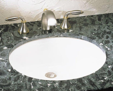 American Standard Ovalyn Series 0496221.020 Under Counter Sink, Oval Basin, 4 in Faucet Centers, 3-Deck Hole, White
