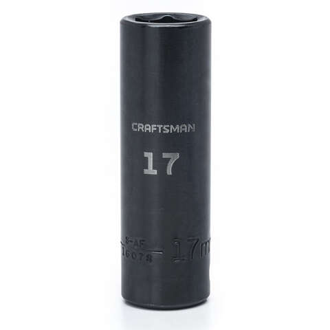 Craftsman 17 mm X 1/2 in. drive Metric 6 Point Deep Deep Impact Socket 1 pc