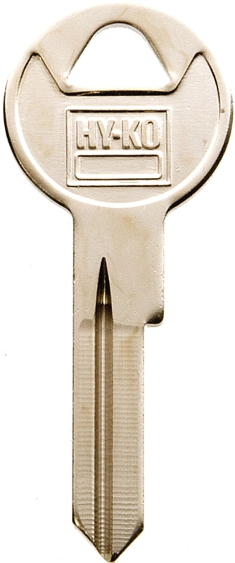 Hy-Ko 11010H26 Key Blank, Brass, Nickel, For: Ford, Lincoln, Mercury Vehicles, H26 Key Number, Pack of 10
