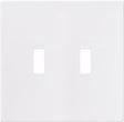 Eaton Wiring Devices PJS2W Wallplate, 4-7/8 in L, 4.94 in W, 2 -Gang, Polycarbonate, White, High-Gloss