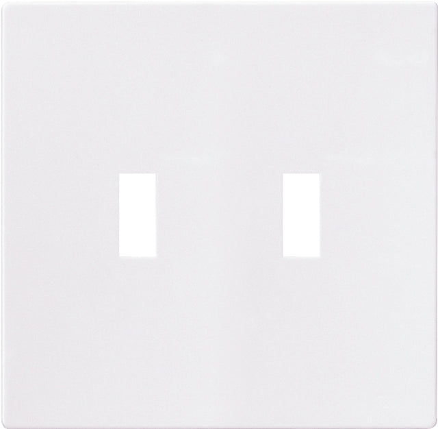 Eaton Wiring Devices PJS2W Wallplate, 4-7/8 in L, 4.94 in W, 2 -Gang, Polycarbonate, White, High-Gloss