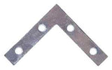 ProSource FC-Z025-01-3L Corner Brace, 2-1/2 in L, 2-1/2 in W, 1.5 mm Thick, Steel, Silver, Zinc, Pack of 20