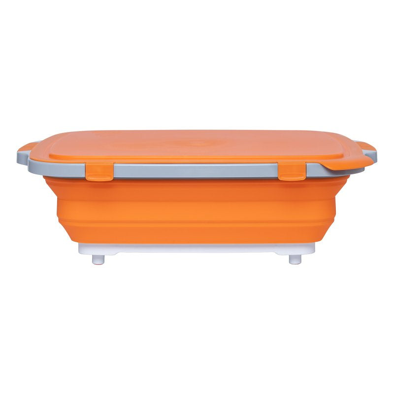 Dripez TUBV2-XL-1-OR BBQ Prep Tub, Nylon/Plastic/Silicone, Orange