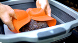 Dripez GM-1 BBQ Grill Mitts, Silicone, Orange