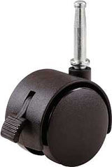 Shepherd Hardware 9406 Swivel Caster with Brake, 2 in Dia Wheel, Nylon Wheel, Black, 75 lb, Pack of 6