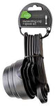Cook's Kitchen 8200 Measuring Cup and Spoon Set, Black, Pack of 3