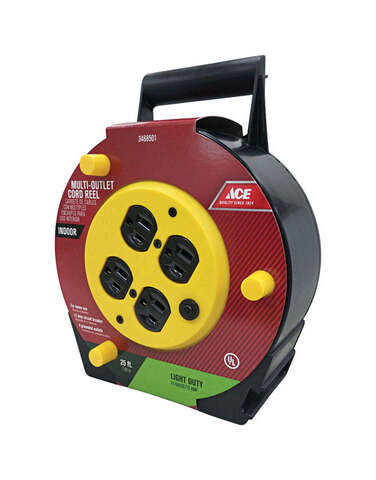 Ace 25 ft. L Plastic Cord Reel