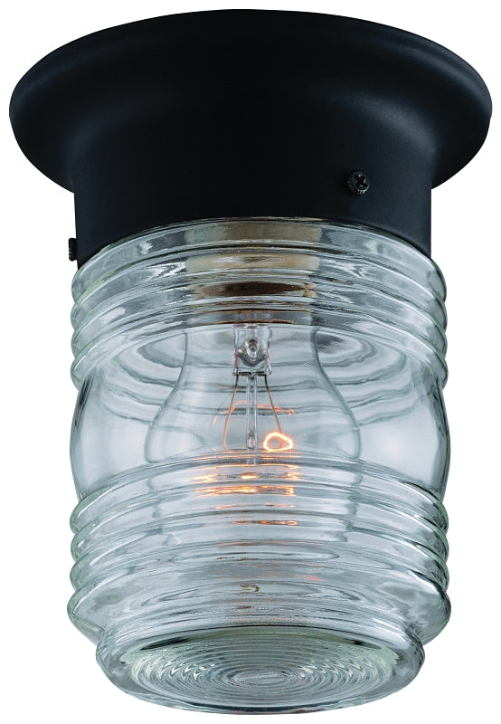 Boston Harbor HV-66919-BK3L Porch Light, 120 V, 60 W, A19 or CFL Lamp, Steel Fixture, Black, Black Fixture