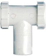 Plumb Pak PP66-7W Series Center Outlet and Tailpiece, 1-1/2 in, Slip-Joint, Plastic, White