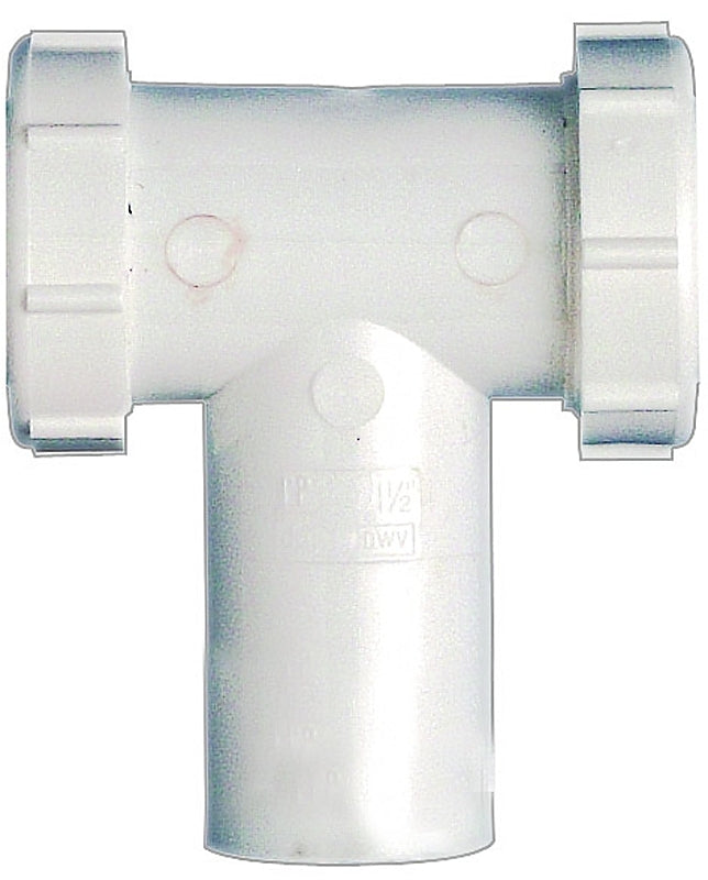 Plumb Pak PP66-7W Series Center Outlet and Tailpiece, 1-1/2 in, Slip-Joint, Plastic, White