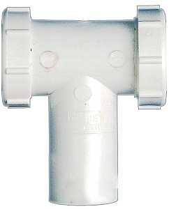 Plumb Pak PP66-7W Series Center Outlet and Tailpiece, 1-1/2 in, Slip-Joint, Plastic, White