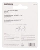 ProSource LR-388-PS Cup Hook, 3/16 in Opening, 2.5 mm Thread, 1/2 in L, Brass