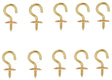 ProSource LR-389-PS Cup Hook, 9/32 in Opening, 2.5 mm Thread, 5/8 in L, Brass, Brass